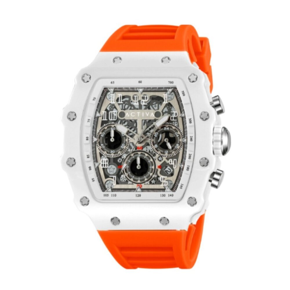 Activa Fury X Invicta Men's Watch w/ Skeleton Dial - 44.3mm, Orange ACW2305-015